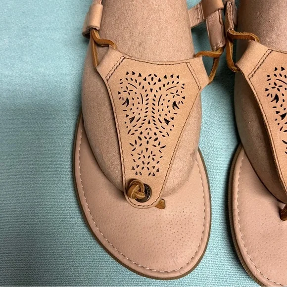 Sperry slip on thong sandal with back strap in vechetta natural leather flat - Picture 10 of 11